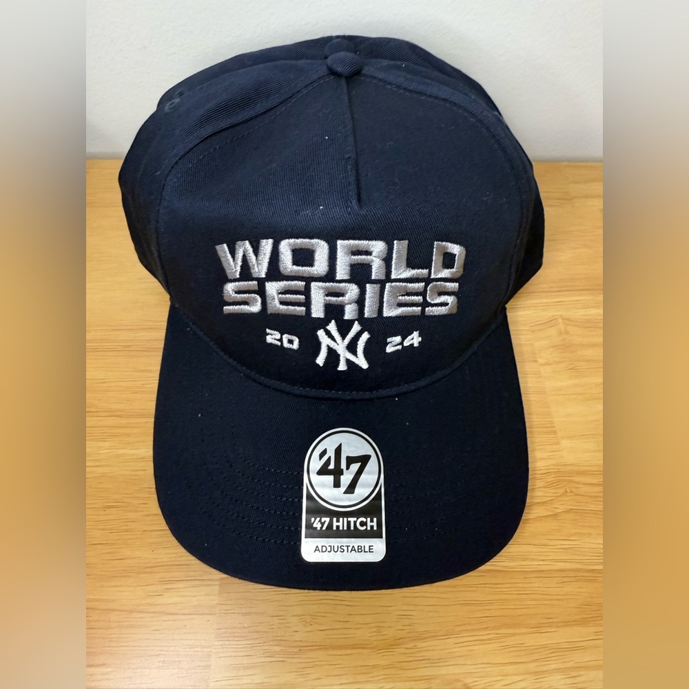 New York Yankees '47 Brand 2024 World Series Hitch Navy Adjustable Snapback Hat